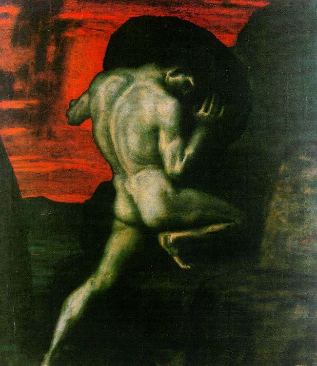 Franz von Stuck Sisyphus Germany oil painting art